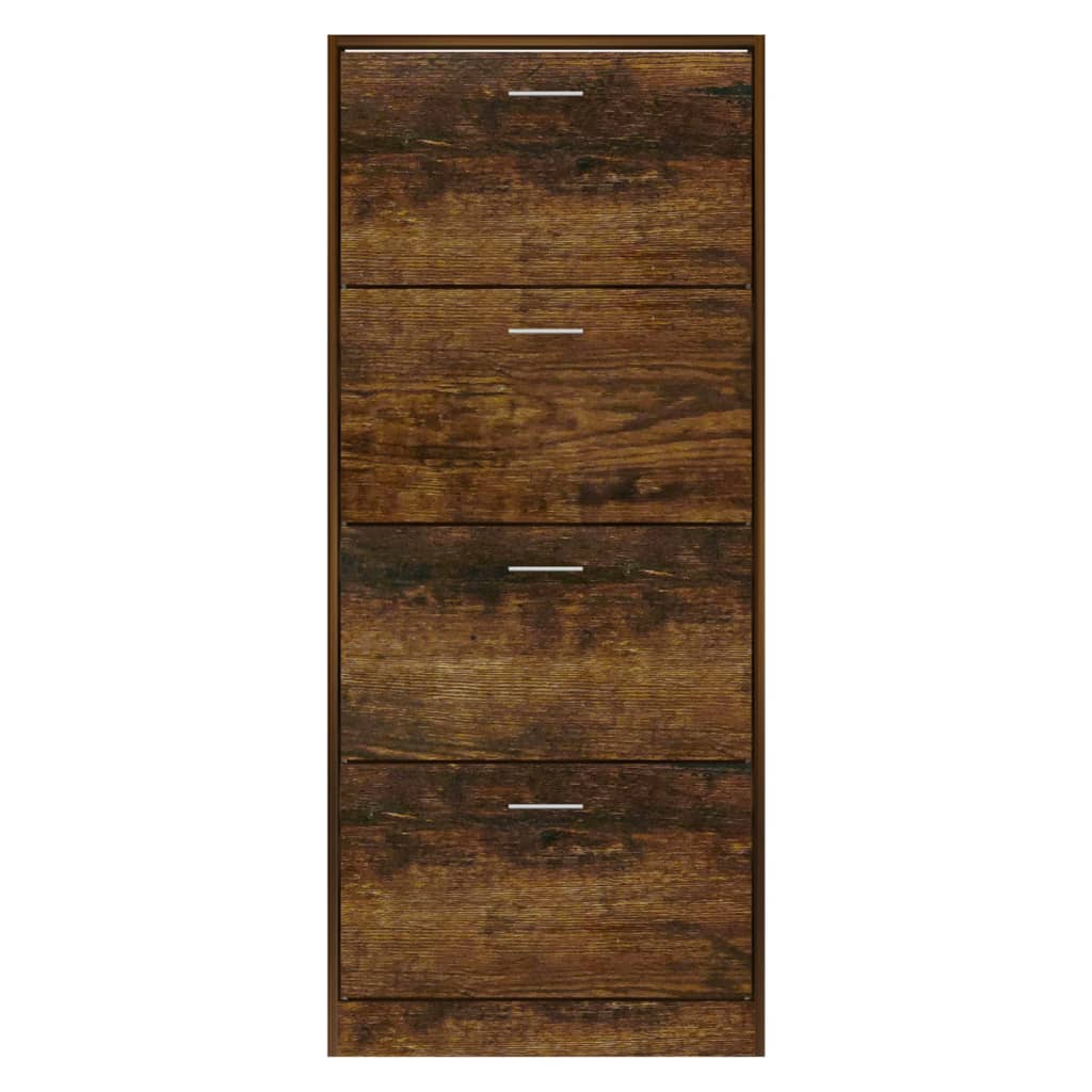 Scarpiera Rovere Fumo 63x24x147 cm in Legno Multistrato