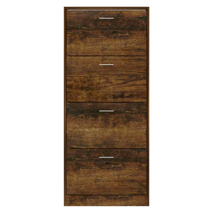 Scarpiera Rovere Fumo 63x24x147 cm in Legno Multistrato