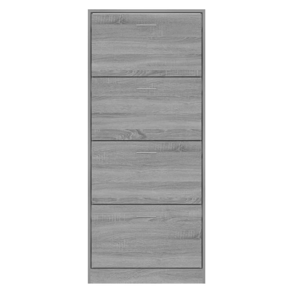 Scarpiera Grigio Sonoma 63x24x147 cm in Legno Multistrato