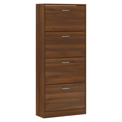 Scarpiera Rovere Marrone 63x24x147 cm in Legno Multistrato