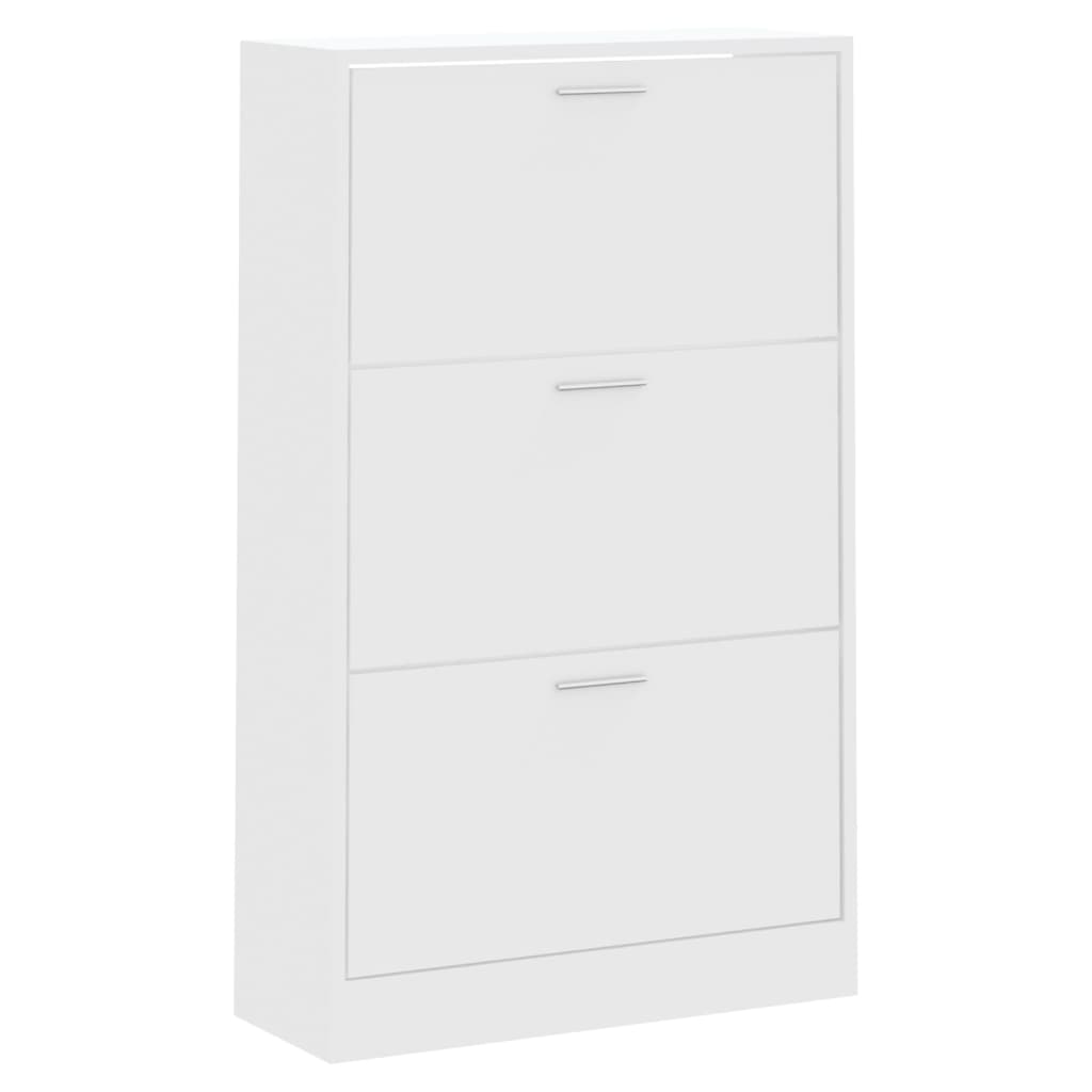 Scarpiera Bianca 63x24x103 cm in Legno Multistrato