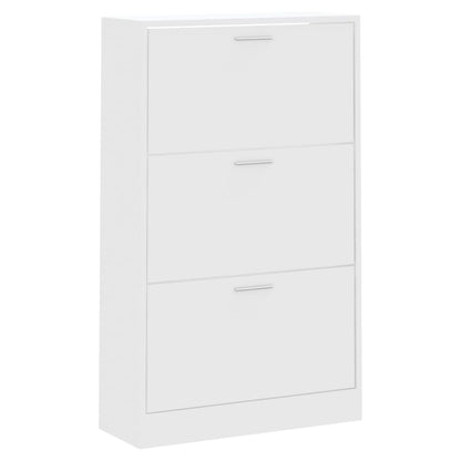 Scarpiera Bianca 63x24x103 cm in Legno Multistrato