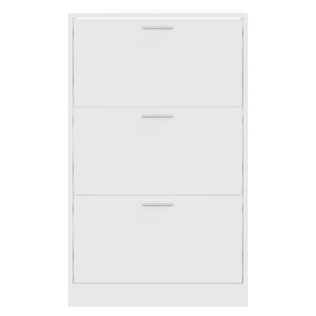 Scarpiera Bianca 63x24x103 cm in Legno Multistrato