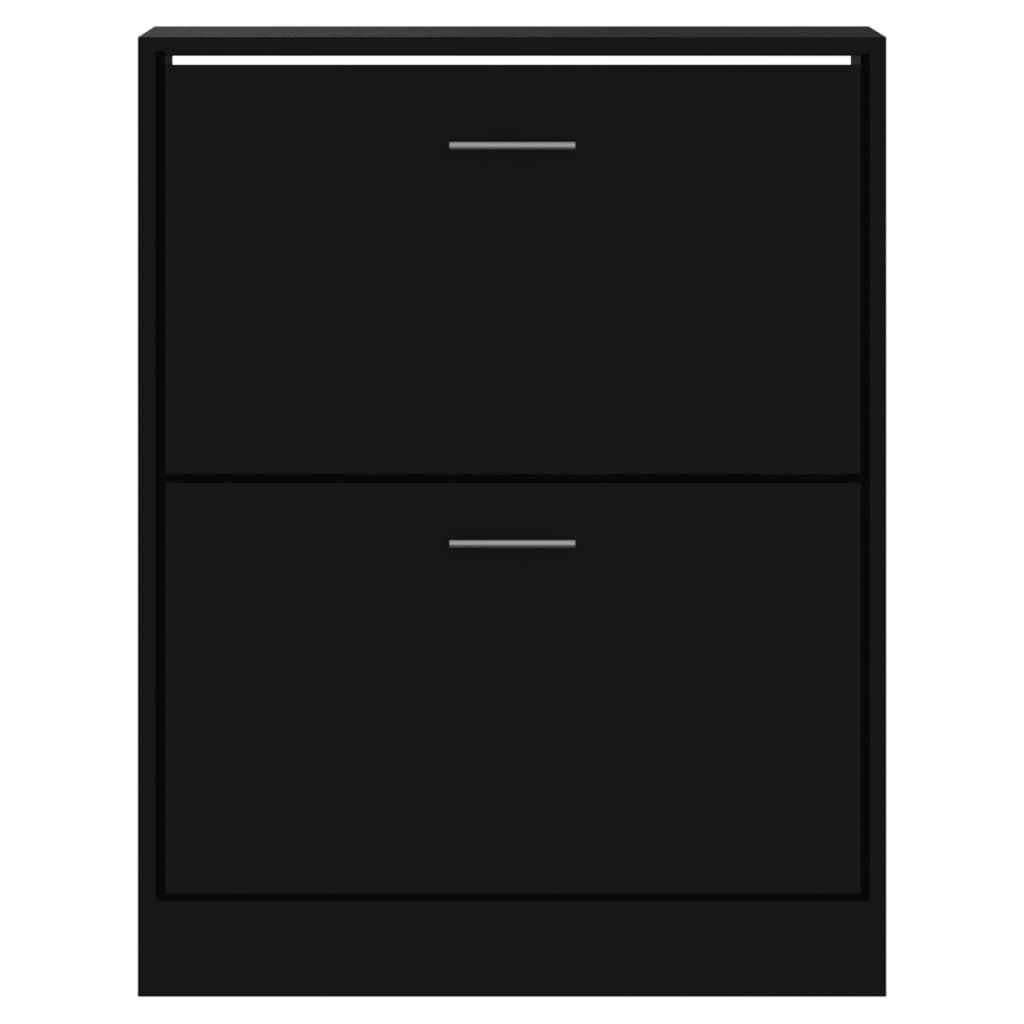 Scarpiera Nera 63x24x81 cm in Legno Multistrato