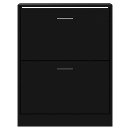 Scarpiera Nera 63x24x81 cm in Legno Multistrato