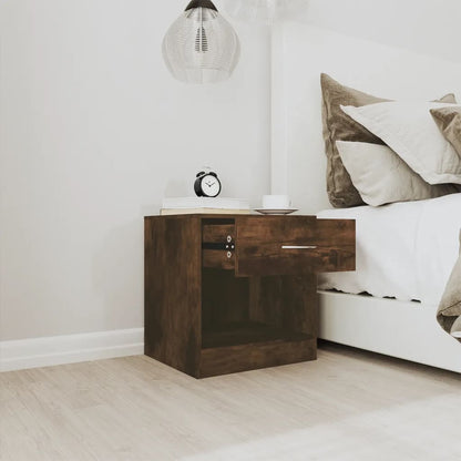 Comodini 2pz con Cassetto Rovere Fumo