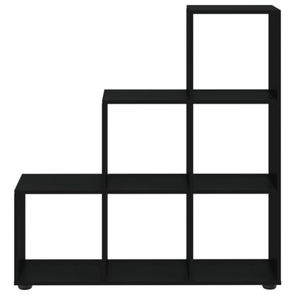 Libreria a Scala Nera 107 cm in Legno Multistrato