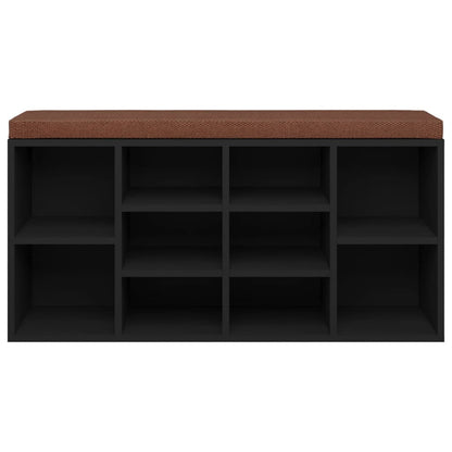 Scarpiera Nera 103x30x48 cm in Legno Multistrato