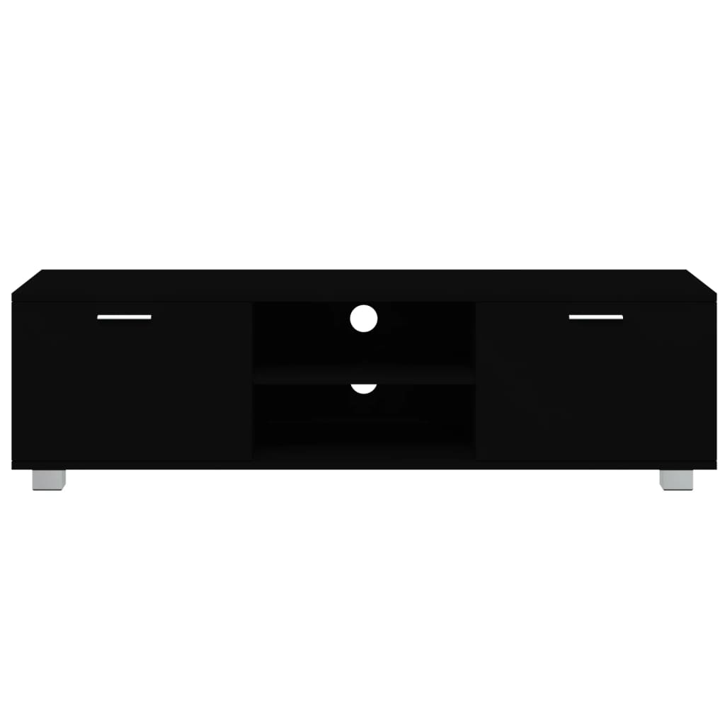 Mobile Porta TV Nero 140x40,5x35 cm in Legno Multistrato
