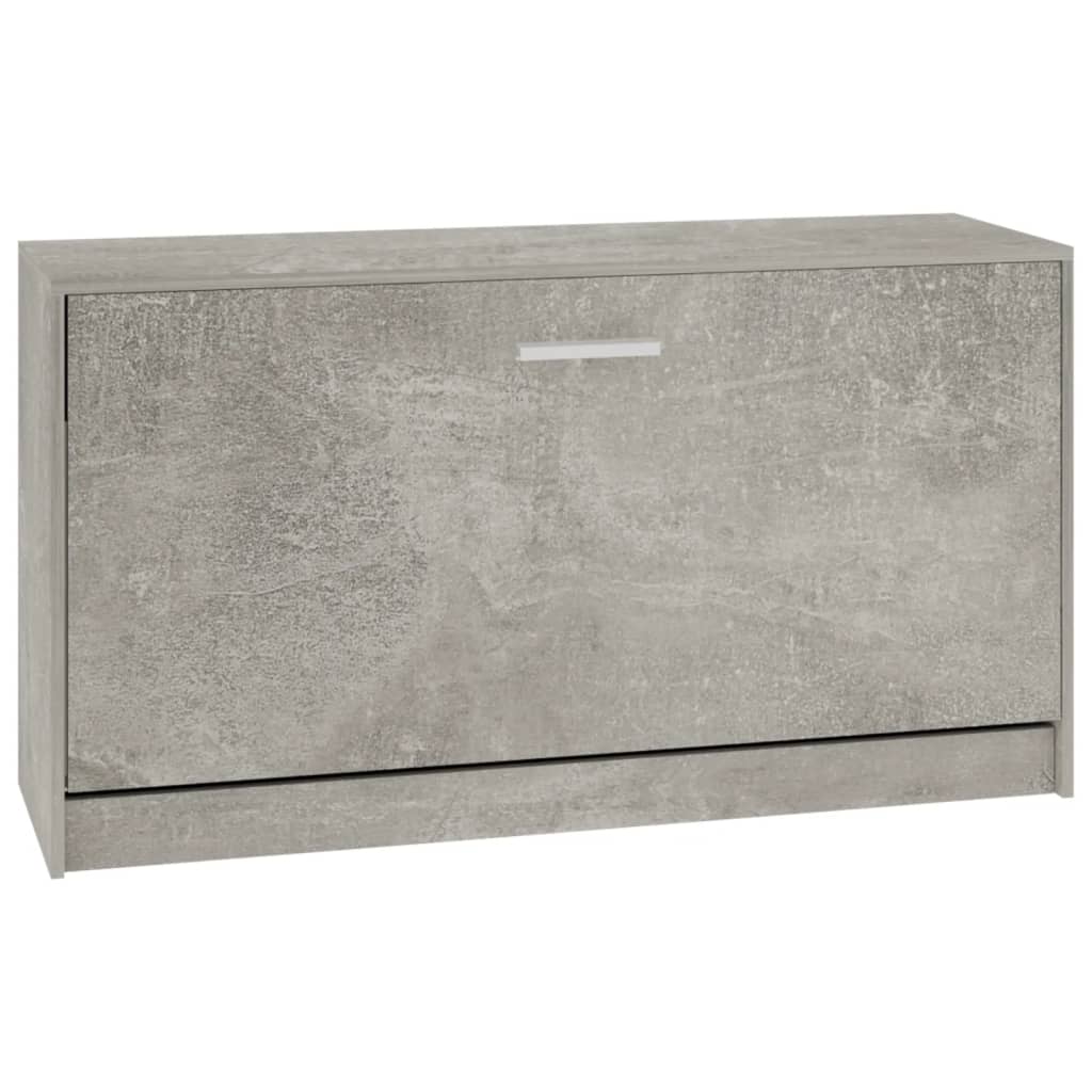 Scarpiera Grigio Cemento 80x24x45 cm in Legno Multistrato