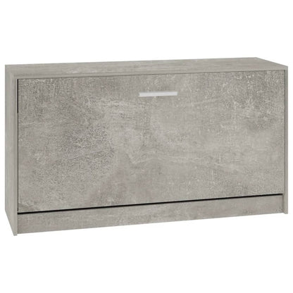 Scarpiera Grigio Cemento 80x24x45 cm in Legno Multistrato