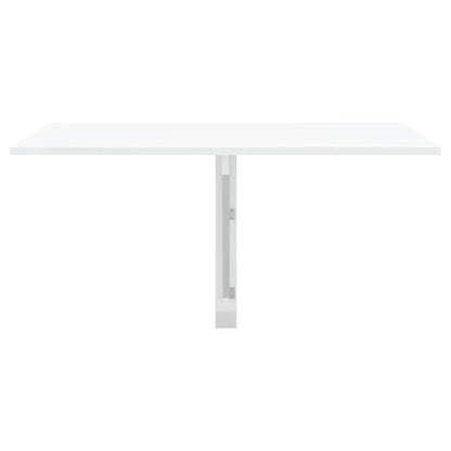 Tavolino Muro Pieghevole Bianco Lucido 100x60x56 cm Multistrato