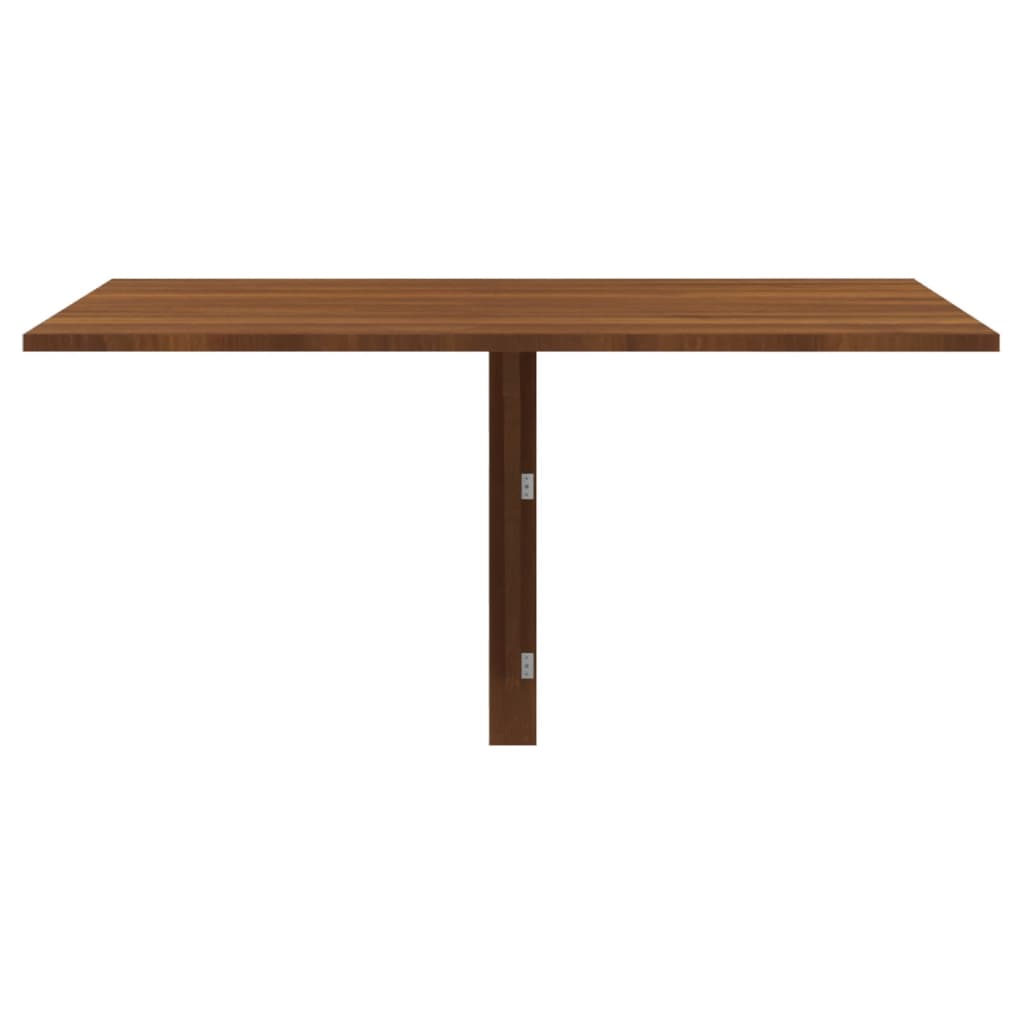 Tavolino Muro Pieghevole Rovere Marrone 100x60x56cm Multistrato