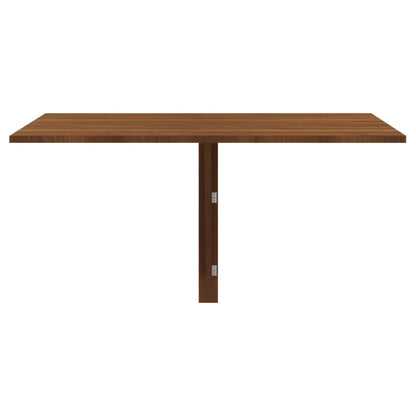 Tavolino Muro Pieghevole Rovere Marrone 100x60x56cm Multistrato