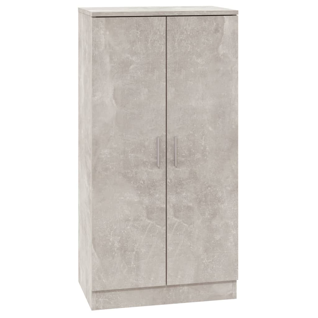 Scarpiera Grigio Cemento 55x35x108 cm in Legno Multistrato