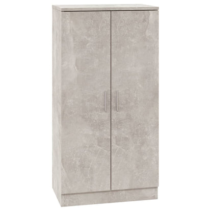 Scarpiera Grigio Cemento 55x35x108 cm in Legno Multistrato