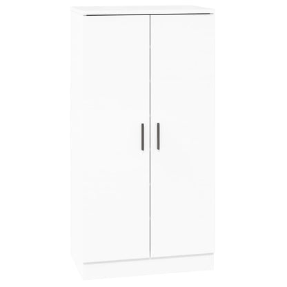 Scarpiera Bianco Lucido 55x35x108 cm in Legno Multistrato