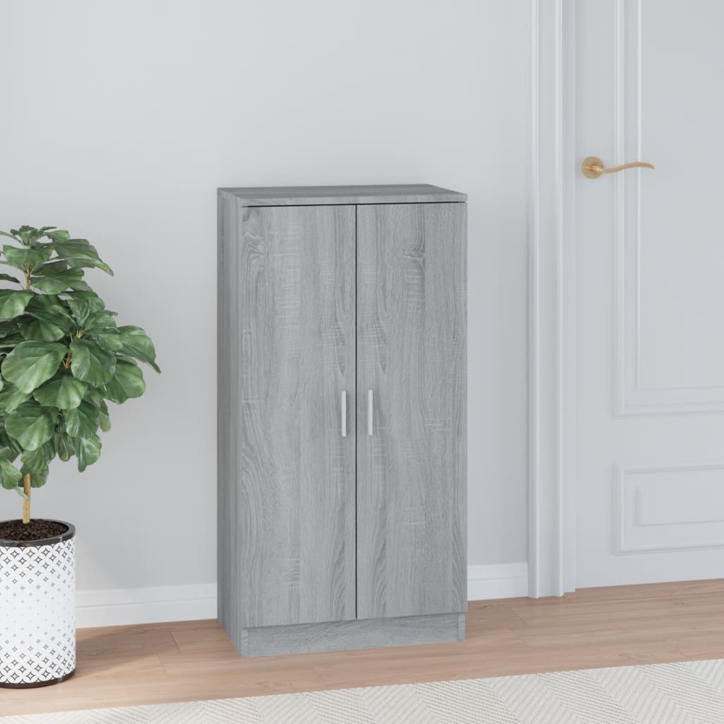 Scarpiera Grigio Sonoma 55x35x108 cm in Legno Multistrato