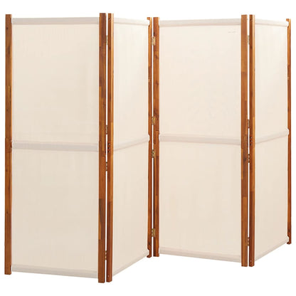 Divisorio a 4 Pannelli Bianco Crema 280x180 cm