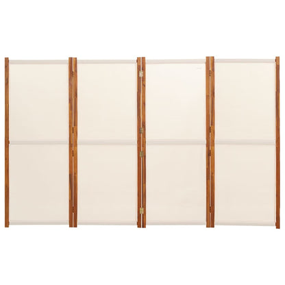 Divisorio a 4 Pannelli Bianco Crema 280x180 cm