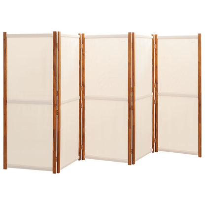 Divisorio a 5 Pannelli Bianco Crema 350x180 cm