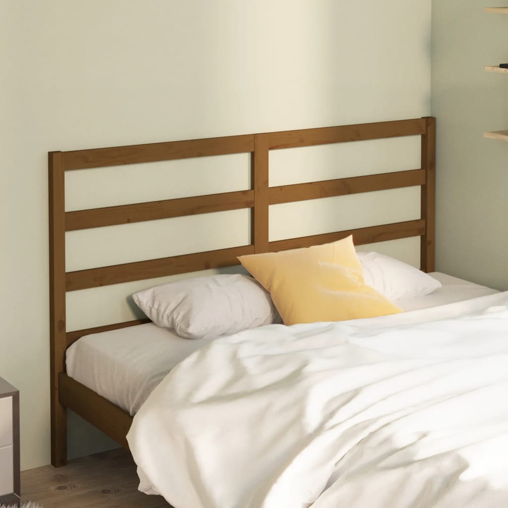 Testiera per Letto ambra 156x4x100 cm in Legno Massello di Pino