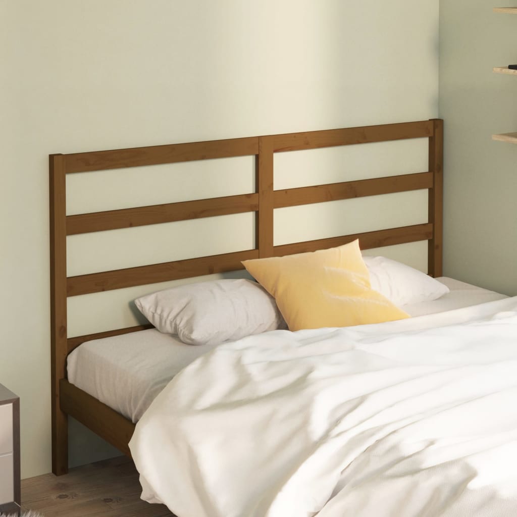 Testiera per Letto ambra 166x4x100 cm in Legno Massello di Pino