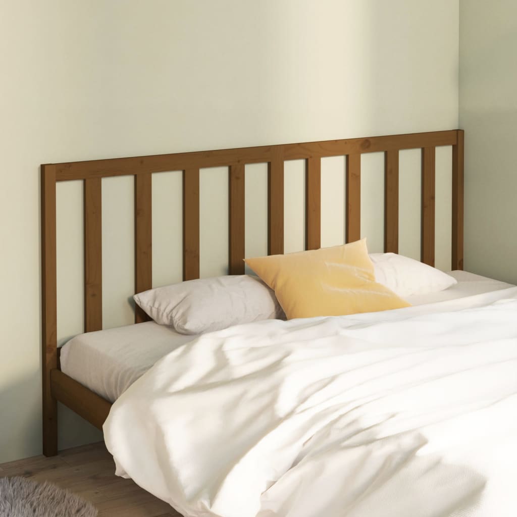 Testiera per Letto ambra 186x4x100 cm in Legno Massello di Pino