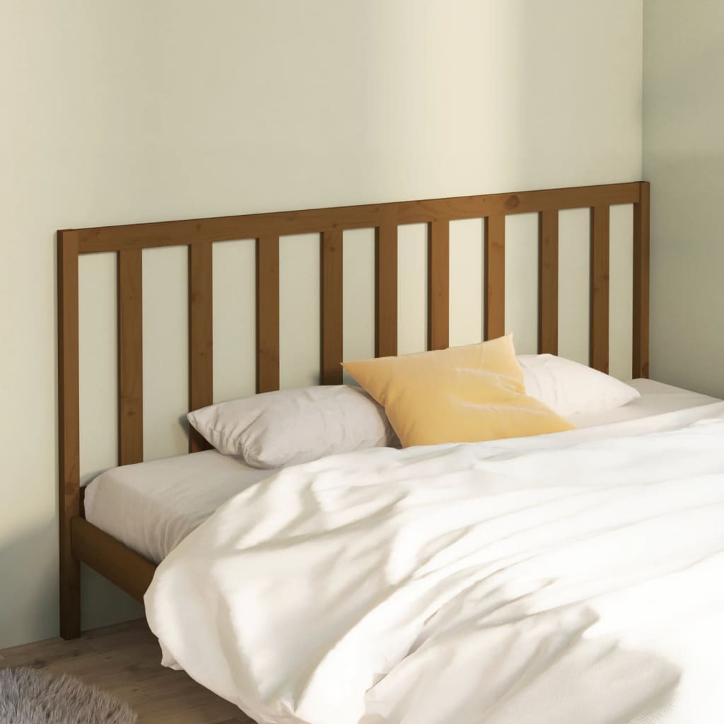 Testiera per Letto ambra 206x4x100 cm in Legno Massello di Pino