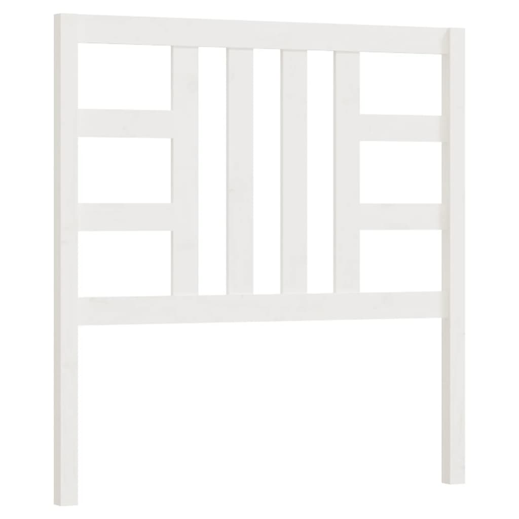 Testiera per Letto Bianca 106x4x100 cm Legno Massello di Pino