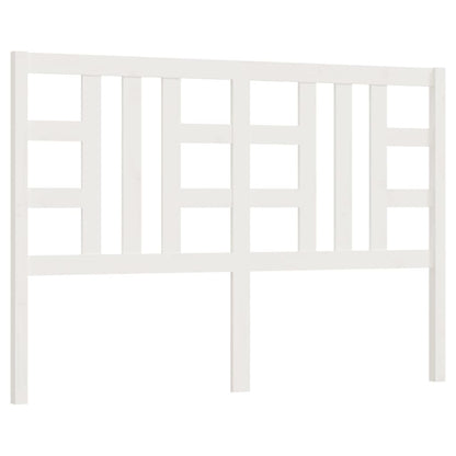 Testiera per Letto Bianca 141x4x100 cm Legno Massello di Pino