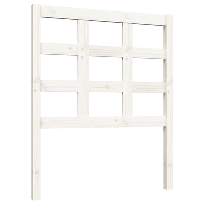 Testiera per Letto Bianca 80,5x4x100 cm Legno Massello di Pino