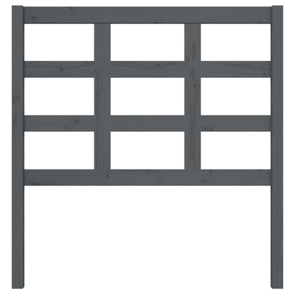 Testiera per Letto Grigia 95,5x4x100 cm Legno Massello di Pino