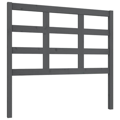 Testiera per Letto Grigia 105,5x4x100 cm Legno Massello di Pino