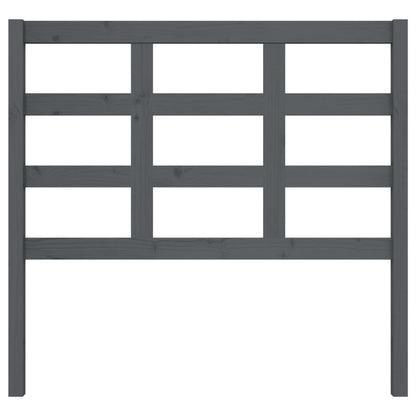 Testiera per Letto Grigia 105,5x4x100 cm Legno Massello di Pino