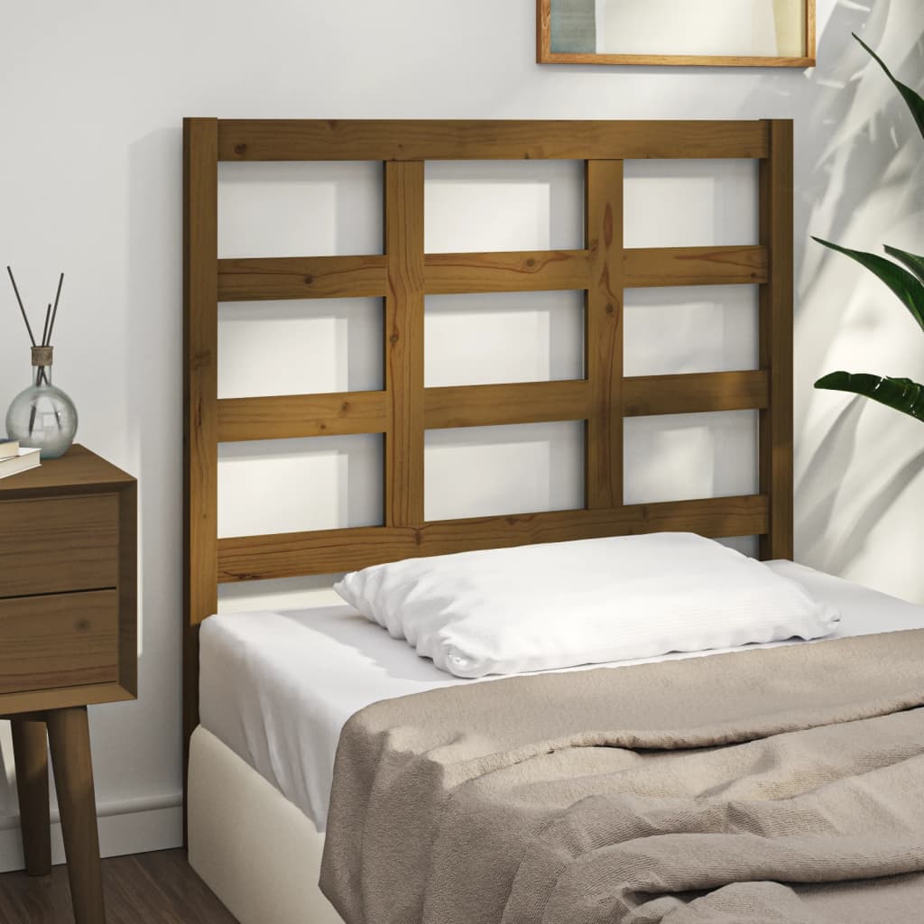 Testiera per Letto ambra 105,5x4x100 cm Legno Massello di Pino
