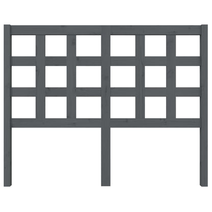 Testiera per Letto Grigia 125,5x4x100 cm Legno Massello di Pino
