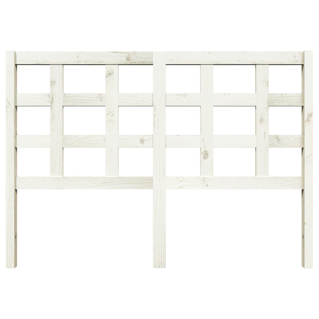 Testiera per Letto Bianca 140,5x4x100 cm Legno Massello di Pino