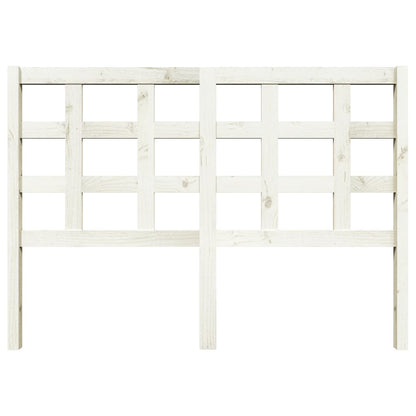 Testiera per Letto Bianca 140,5x4x100 cm Legno Massello di Pino