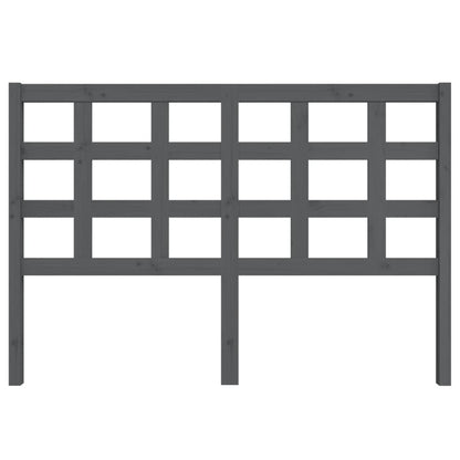 Testiera per Letto Grigia 145,5x4x100 cm Legno Massello di Pino
