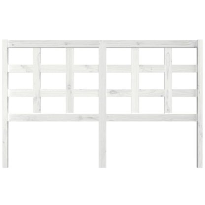 Testiera per Letto Bianca 156x4x100 cm Legno Massello di Pino