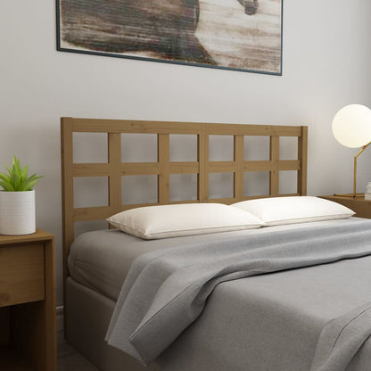 Testiera per Letto ambra 156x4x100 cm in Legno Massello di Pino