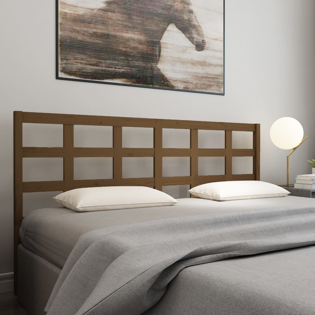 Testiera per Letto ambra 185,5x4x100 cm Legno Massello di Pino