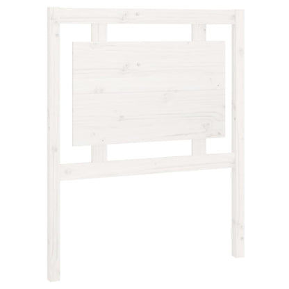 Testiera per Letto Bianca 80,5x4x100 cm Legno Massello di Pino