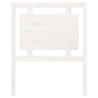 Testiera per Letto Bianca 80,5x4x100 cm Legno Massello di Pino