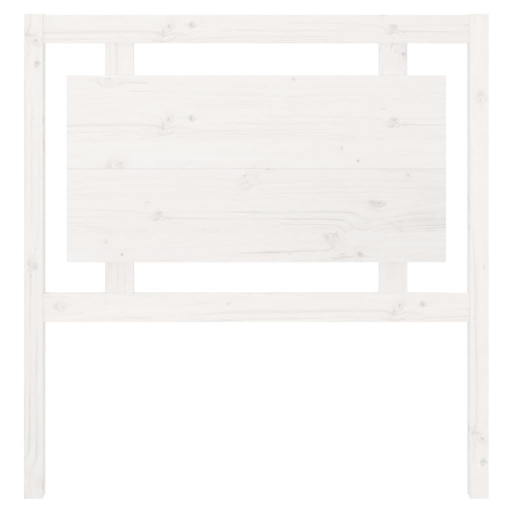 Testiera per Letto Bianca 95,5x4x100 cm Legno Massello di Pino