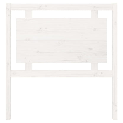 Testiera per Letto Bianca 95,5x4x100 cm Legno Massello di Pino