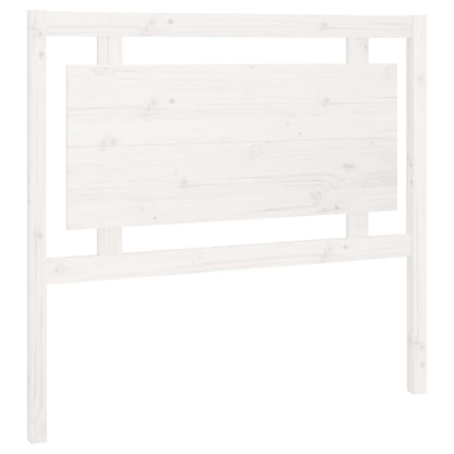 Testiera per Letto Bianca 105,5x4x100 cm Legno Massello di Pino