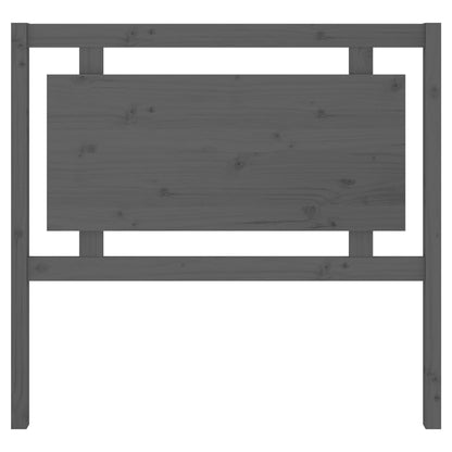 Testiera Letto Grigia 105,5x4x100 cm in Legno Massello di Pino