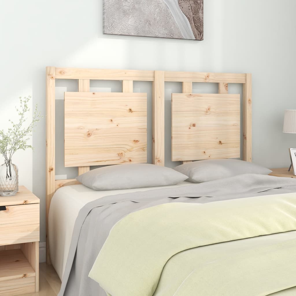 Testiera per Letto 125,5x4x100 cm in Legno Massello di Pino